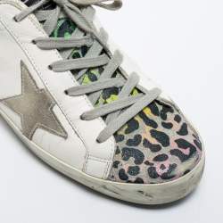 Golden Goose Multicolor Leather and Suede  Super Star Low Top Sneakers Size 39
