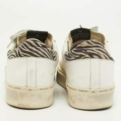 Pre Owned Golden Goose White Leather Hi Star Sneakers Size 39