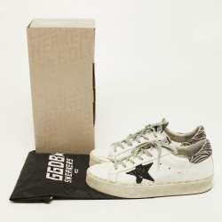 Pre Owned Golden Goose White Leather Hi Star Sneakers Size 39