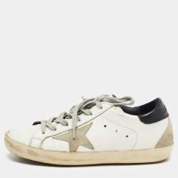 Golden Goose White Leather Superstar Low Top Sneakers Size 37