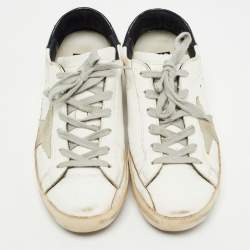 Golden Goose White Leather Superstar Low Top Sneakers Size 37