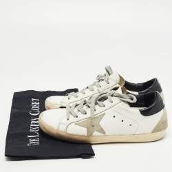 Golden Goose White Leather Superstar Low Top Sneakers Size 37
