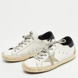 Golden Goose White Leather Superstar Low Top Sneakers Size 37