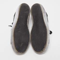 Pre Owned Golden Goose Black Suede and Leather Super Star Low Top Sneakers Size 37