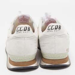 Golden Goose White/Grey Suede and Canvas Running Sneakers Size 38