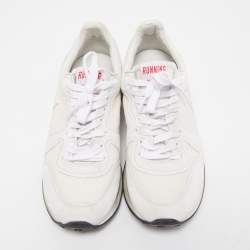 Golden Goose White/Grey Suede and Canvas Running Sneakers Size 38