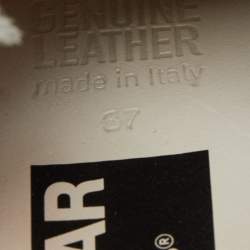 Pre Owned Golden Goose White/Grey Leather Perforated Superstar Sneakers Size 37