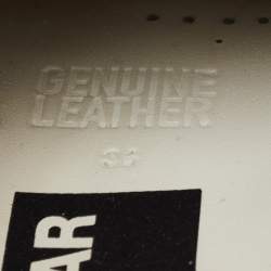 Pre Owned Golden Goose Black/Silver Leather and Glitter Super Star Sneakers Size 36