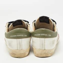 Golden Goose Multicolor Glitter and Leather Superstar Low Top  Sneakers Size 36