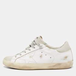 Golden Goose White Leather Superstar Sneakers Size 38