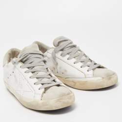 Golden Goose White Leather Superstar Sneakers Size 38