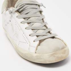 Golden Goose White Leather Superstar Sneakers Size 38
