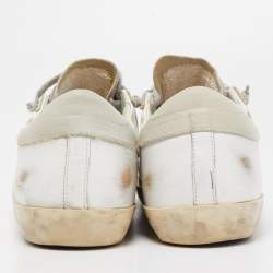 Golden Goose White Leather Superstar Sneakers Size 38
