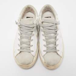 Golden Goose White Leather Superstar Sneakers Size 38