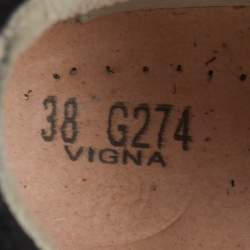 Pre Owned Golden Goose Silver/Black Leather and Suede Superstar Sneakers Size 38