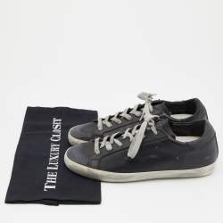 Golden Goose Black Leather Superstar Sneakers Size 39