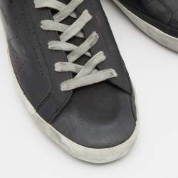 Golden Goose Black Leather Superstar Sneakers Size 39