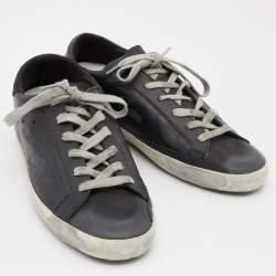 Golden Goose Black Leather Superstar Sneakers Size 39