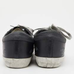 Golden Goose Black Leather Superstar Sneakers Size 39