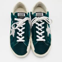 Golden Goose Green Velvet Superstar Sneakers Size 40