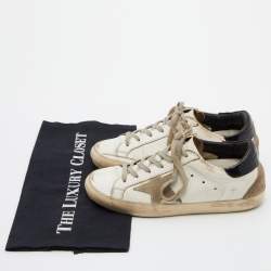 Pre Owned Golden Goose White Leather Superstar Sneakers Size 35
