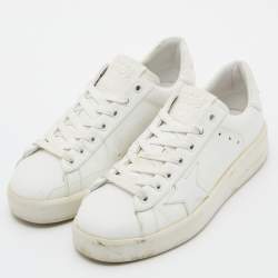 Golden Goose White Leather Pure Star Sneakers Size 36