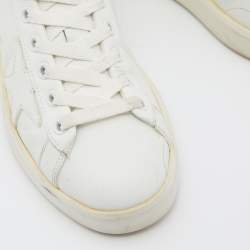 Golden Goose White Leather Pure Star Sneakers Size 36