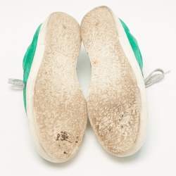 Pre Owned Golden Goose Green Suede Superstar Sneakers Size 41 