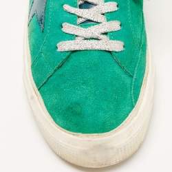 Pre Owned Golden Goose Green Suede Superstar Sneakers Size 41 