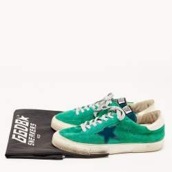 Pre Owned Golden Goose Green Suede Superstar Sneakers Size 41 