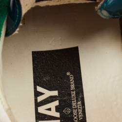 Pre Owned Golden Goose Green Suede Superstar Sneakers Size 41 