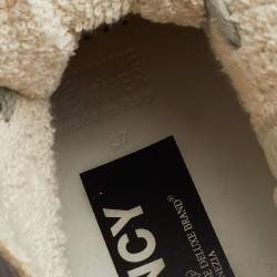 Pre Owned Golden Goose White Leather and Suede Francy Sneakers Size 37