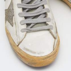 Pre Owned Golden Goose White Leather Francy Sneakers Size 37