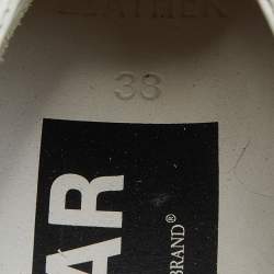 Pre Owned Golden Goose White Leather Hi Star Low Top Sneakers Size 38 