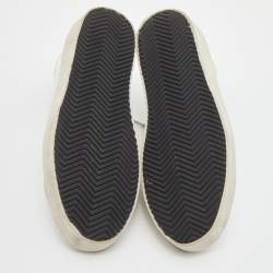 Pre Owned Golden Goose White Leather Hi Star Low Top Sneakers Size 38 