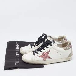Golden Goose White Leather Superstar Low Top Sneakers Size 35