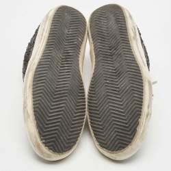 Pre Owned Golden Goose Black Leather Superstar Sneakers Size 39