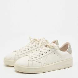 Golden Goose White Leather Superstar Low Top Sneakers Size 39
