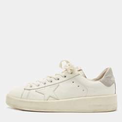 Golden Goose White Leather Superstar Low Top Sneakers Size 39