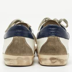 Pre Owned Golden Goose White Leather Superstar Sneakers Size 39