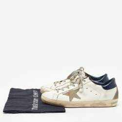 Pre Owned Golden Goose White Leather Superstar Sneakers Size 39