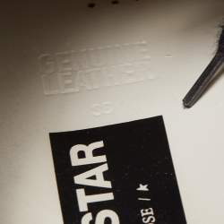 Pre Owned Golden Goose Black Leather and Suede Skate Superstar Sneakers Size 38