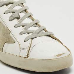 Golden Goose White Leather Superstar Low Top Sneakers Size 39