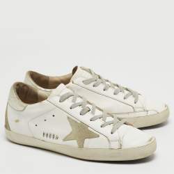Golden Goose White Leather Superstar Low Top Sneakers Size 39