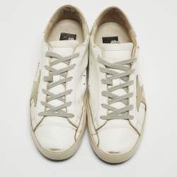 Golden Goose White Leather Superstar Low Top Sneakers Size 39