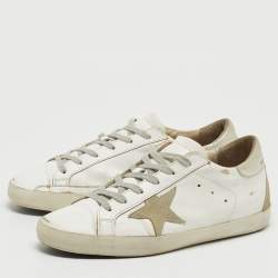 Golden Goose White Leather Superstar Low Top Sneakers Size 39