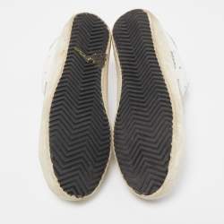 Pre Owned Golden Goose White Leather Superstar Sneakers Size 37