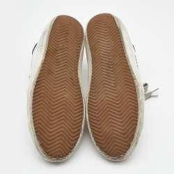 Pre Owned Golden Goose White Leather Super Star Sneakers Size 39