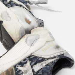 Golden Goose Multicolor Leather and Denim Athletic Sneakers Size 37