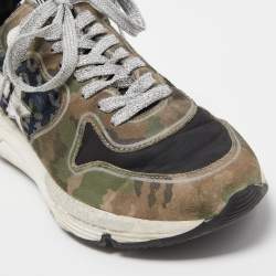 Golden Goose Multicolor Leather and Denim Athletic Sneakers Size 37